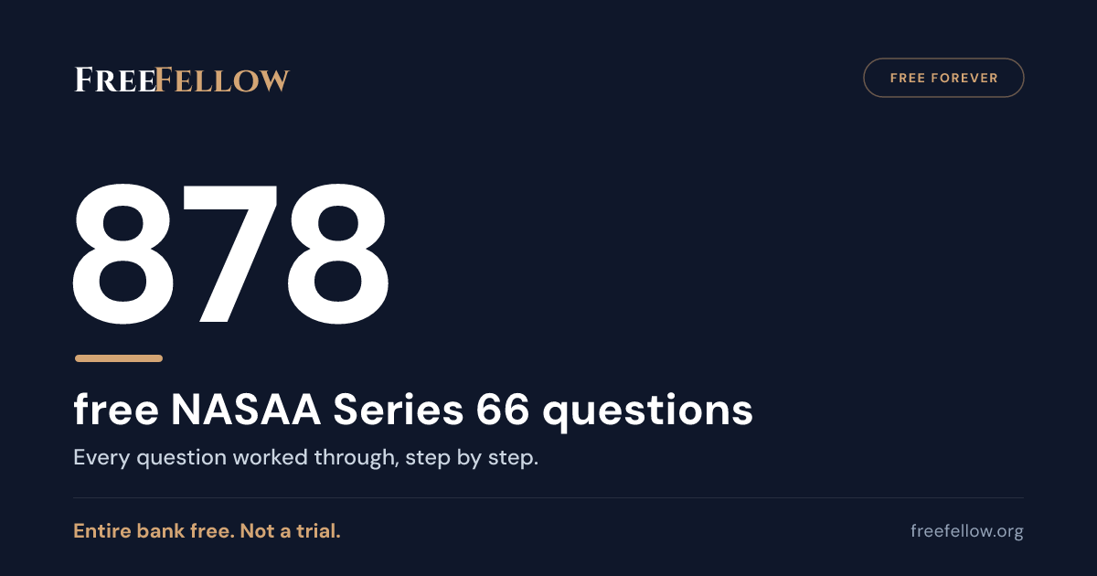 Free NASAA Series 66 Sample Quiz & Diagnostic Test (2026) | FreeFellow